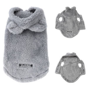 Soft Fleece Pet Dog Coat For Small Medium Dogs Cats Winter Warm Puppy Hoodie Sweater French Bulldog Jacket Chihuahua Clothes