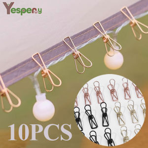 YESPERY 10pcs Metal Socks Drying and Windproof Clip Light String Fixing Clip