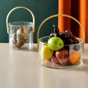 Creative Transparent Glass Fruit Basket