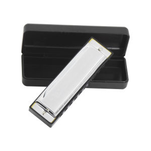 IRIN | Swan 10 Hole 20 Tone Harmonica C G Key Blues Diatonic Harmonica Silver Color Copper Plate Chrome Plated With ABS Case