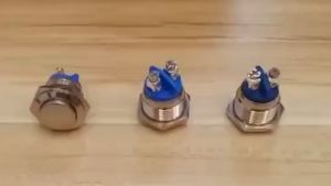 1pcs New 16mm 19mm 2A/36V DC Metal Waterproof Push Button Momentary Horn Switch Start