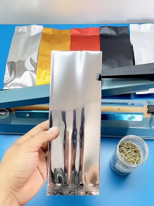 50pcs Kantong Kemasan Gusset Teh / Alufoil Bag Kopi Bubuk / Gusset Bag