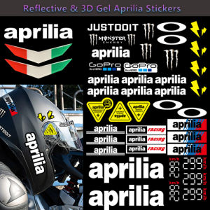 Reflective Aprilia Motorcycle Decals Tank Helmet Body Stickers for Aprilia DORSODURO 750 FACTOR Racing RSV4 RS Tuono SR50 RS660