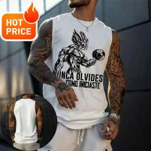Bandai | New Anime Gym Dragon Ball Super Saiyan Son Goku Harajuku Summer Men Tank Top Fitness Oversized Casual Sports Sleeveless Tee Y2k