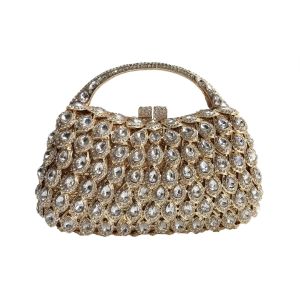Diamond Dinner Bag Banquet Party Diamond Handheld Bag Hollow Metal Hard Box Womens Bag