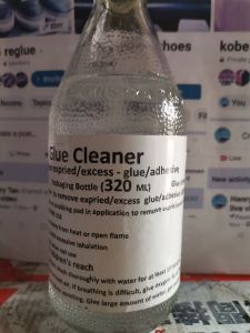 Glue cleaner for reglue sneakers