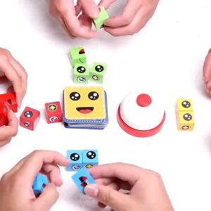 Dream Toy Wooden Face-Changing Educational Magic Cube Building Blocks Game Puzzle for Kid Gifts 72pcs