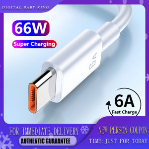 Kabel Isi Daya Cepat 6A untuk Oneplus Nord Warp Charge Tipe-c Dash untuk Satu Plus 8 7 Pro 7 T 7 T 6T Huawei Warp Charger 66W Tipe C Kabel Pengisian Cepat Kabel 6A Super Charge Charger Kabel untuk Huawei Xiaomi Kabel USB untuk Samsung Kabel Data