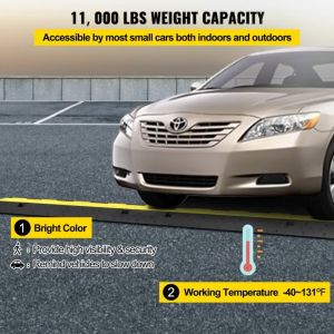 【BOS】Cable Hose Cover Guard 2 Channel Wire Cord Floor Ramp Rubber Cover Sleeves Protector Electrical Equipment Accessories 1 Meter Cable Ramp Protector Safety Floor Cord Covers (Yellow/Black)