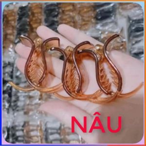 Kẹp tóc càng cua nhựa 5 răng Hàn quốc set 12 cái