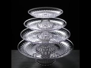 Creative Acrylic Fruit Plate Clear Embossed Snack Candy Tea Plate KTV Bar Special Plastic Plate Multipurpose Exquisite Storage T