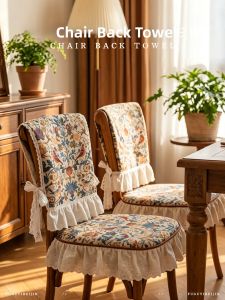Lace Border Decorative Chair Back Cover