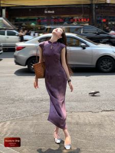 New Chinese Style Butterfly Short Sleeve Cheongsam Dress