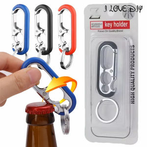 Sáng Tạo chai đa chức năng mở khóa đơn giản chuỗi cầm tay thiết thực doanh nhân nam Móc chìa khóa ô tô kim loại phụ kiện