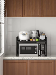 【SG】HXR Kitchen Rack Adjustable Length and Height Microwave Oven Rack Shelf Kitchen Organiser Storage Shelf