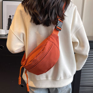 Canvas Mini Bag Womens 2025 New Simple Versatile Chest Bag Large Capacity Design Student Small Crossbody Waist Bag