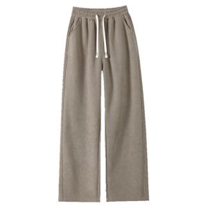 LANGPIN | Womens Fleece Lined Wide Leg Pants High Waist Thickened Straight Casual Floor Length Autumn Winter Warm Versatile Trousers