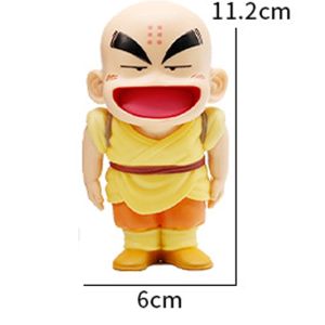 Bandai | In Stock 6pcs The Dragon Ball Z Son Goku Q Version Son Goku Chi-Chi Bulma Puar Krillin Oolong Action Figure PVC Model Xmas Gifts