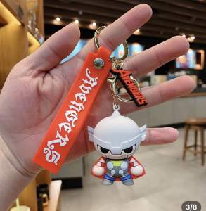 Gantungan Kunci Motif Avengers Keychain 3D Captain Amerika Spiderman Hulk Thor Thanos Ironman Black Phanter Batman