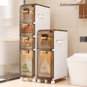 Drawers Free-standing Narrow Storage Cabinet 25CM