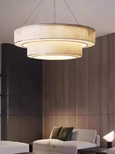 SANGEJIANGREN | New Chinese Style Round Fabric Chandelier