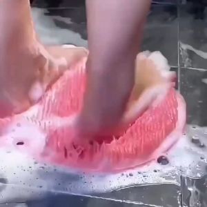 Bathroom Foot Shower Pad Back Foot Scrubber Exfoliating Non Slip Shower Back Foot Pad Scrubber with Suction Cup Massage Brush Body Scrub Exfoliating Shower Massage Scrubber Foot Wash Body Cleaning Shower Tool Buy 1 Take1