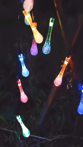Solar String Lights Outdoor Waterproof 20/50/100 LED Teardrop Water Drop Solar Light Multi Colored Christmas Lights for Garden Patio Yard Tree Party Christmas Decorations
