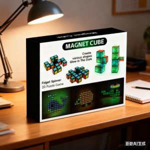 TOSY Magnet Cube 3x3 - 64 Magnets 3 in 1 Toy: 8x8 Puzzle Cube for Beginners Customizable Infinity Cube Glowing Fidget Sensory