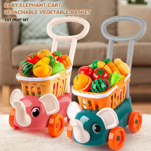 Interactive Kids Playset: Supermarket Shopping Cart & Vegetable Simulation Toy