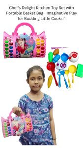 Chefs Delight Kitchen Toy Set with Portable Basket Bag - Imaginative Play for Budding Little Cooks!"