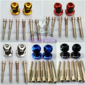 JALU PADDOCK BAUT PEDOK 10 12 14 NINJA 250 / NINJA 150 R / RR / R15 / R25 / MT25 / GSX / ZX 250 ALMINI CNC AGRAS