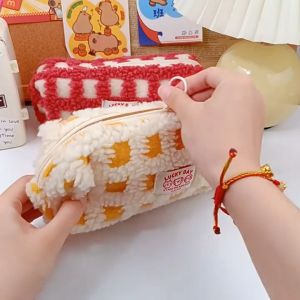 Large Capacity Creative Plush Pencil Case Cute Pen Bag Home Cosmetic Bag Storage Bag for pens Students School Stationery