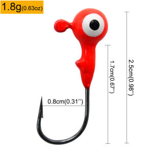 5pcs 1g 1.8g 3.5g 5g 7g Colorful Jig Head Fishhooks for Soft Lure Worm Bait Tackle Pesca Bass Perch Pike Hooks Sharp Carbon
