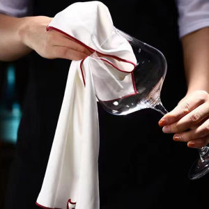 Sommeliers glass wiping cloth hotel red wine glass rim wiping cloth microfiber lint-free watermark-free cleaning cloth