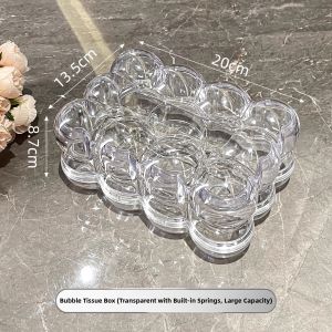 2025 New Acrylic Tissue Box Living Room Luxury Drawstring Box Home Decoration Creative Decoration High-End Feel Rectangular Shape