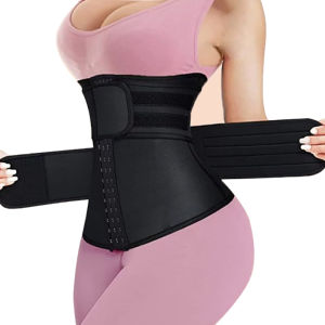 MELEDE Sweat Waist Trainer for Women Two Belts Neoprene Workout Corset Waist Trainer Cincher Trimmer Shaper
