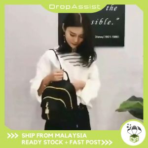 DROPASSIST 1040 Black color Backpack women nylon small backpack beg wanita