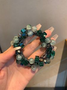 Elegant Crystal Hair Ties Retro High Elasticity Hair Bands Womens Tail Hair Ropes New Style Fashionable Hair Accessories