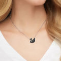 Dây Chuyền Swarovksi Swan Lớn Hình Con Gấu Đen Phụ Kiện Trang Sức Thời Trang Dây Chuyền Xương Đòn Khóa Xương Đòn Trang Sức Hợp Kim. 