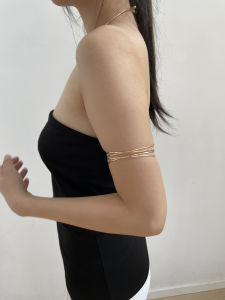 Gold Adjustable Hollow out Bracelet Stackable Wristband Fashionable Multi-Layered Bracelet Minimalist Style Alloy Jewelry