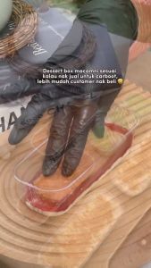 10 PCS Mika Dessert Box Panjang / KOTAK Makanan Mika Panjang isi 10 Pcs / 10 pcs Korean Dessert Box Cake Premium / Kotak Tempat Kue / Kotak Makan / Mika Plastik Kotak / Lunch Box / box dessert kotak persegi / BOX MIKA DESSET/ MIKA/ KOTAK DESSERT F23