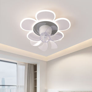 Invisible Chigo Bedroom Fan Light Nordic Home Use Childrens Room Flower Restaurant Fan Light Integrated Ceiling Light