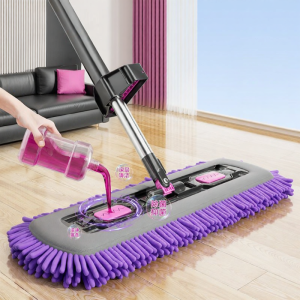 HANSHILIUJIA | No Handwash Flat Chenille Mop with Bucket