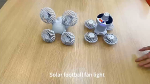 Jiditech Solar Camping Light With Fan Foldable Small LED Ceiling Light Portable Solar Fan With Light