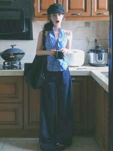 High Waist Wide Leg Jeans Womens Straight Cut Denim Pants Spring Summer plus Size Pear Shape Body Loose Slimming Floor-Length