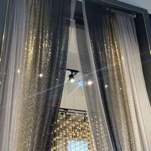BOJIAJIAJU | Modern American Gradient Lightproof Sheer Curtain