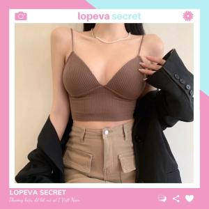Áo bra nữ 2 dây mảnh dáng lửng cổ chữ V có đệm mút gợi cảm LOPEVA SECRET AB33