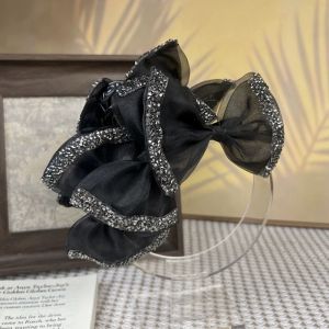 Elegant Black Butterfly Knot Hair Clip Womens Large Size Shark Tail Hair Clip Stylish Hair Accessories Korean Style Summer New