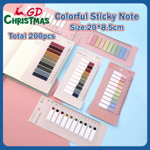 GD Christmas 200PCS Colorful Sticky Note Memo Pad Lable Sticker Bookmarks Notepad School Office Stationery