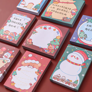 50Sheets Korean Cartoon Christmas Series Sticky Notes Portable Strong-Sticky Note Paper